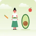 Eat healthy illustration